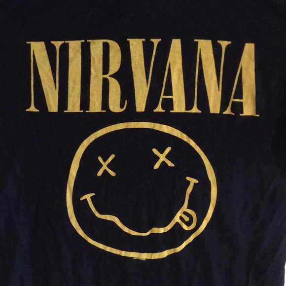 Tops - Vintage Nirvana Smiley Face T-shirt